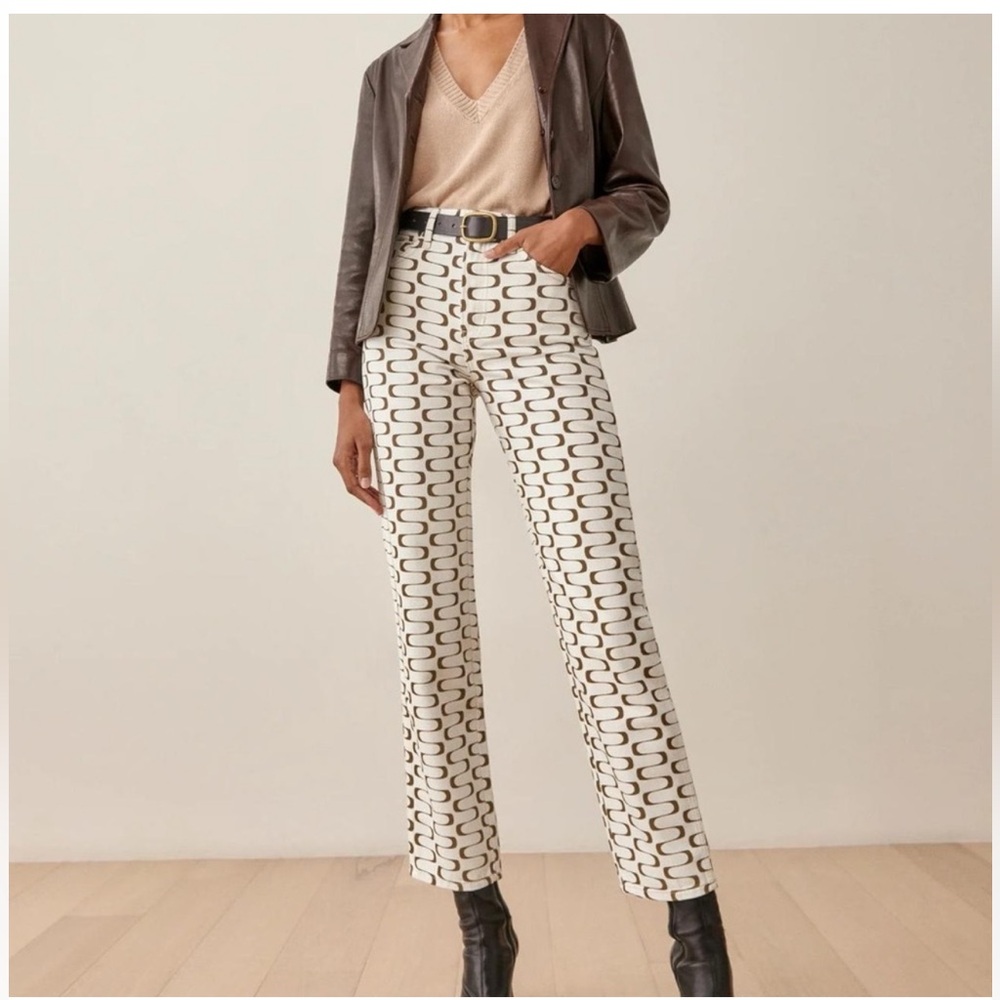 Reformation Mod High-Rise Straight Jean, Size 23